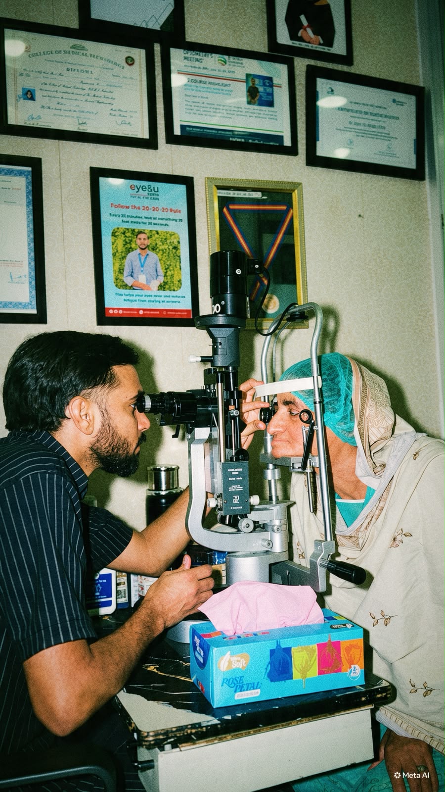 Slit lamp examination at Syed Sons Eye Clinic